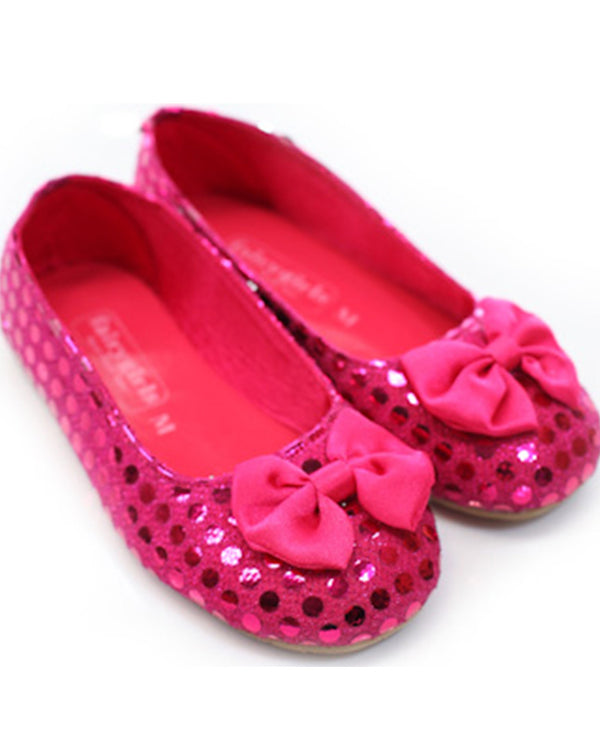 Traditional Sparkle Hot Pink Girls Shoes