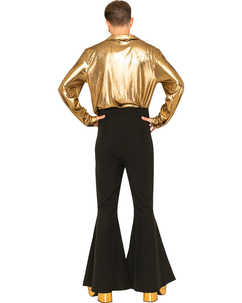 Hot Stuff Black 70s Mens Plus Size Flares