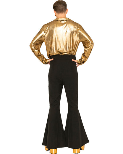 Hot Stuff Black 70s Mens Plus Size Flares