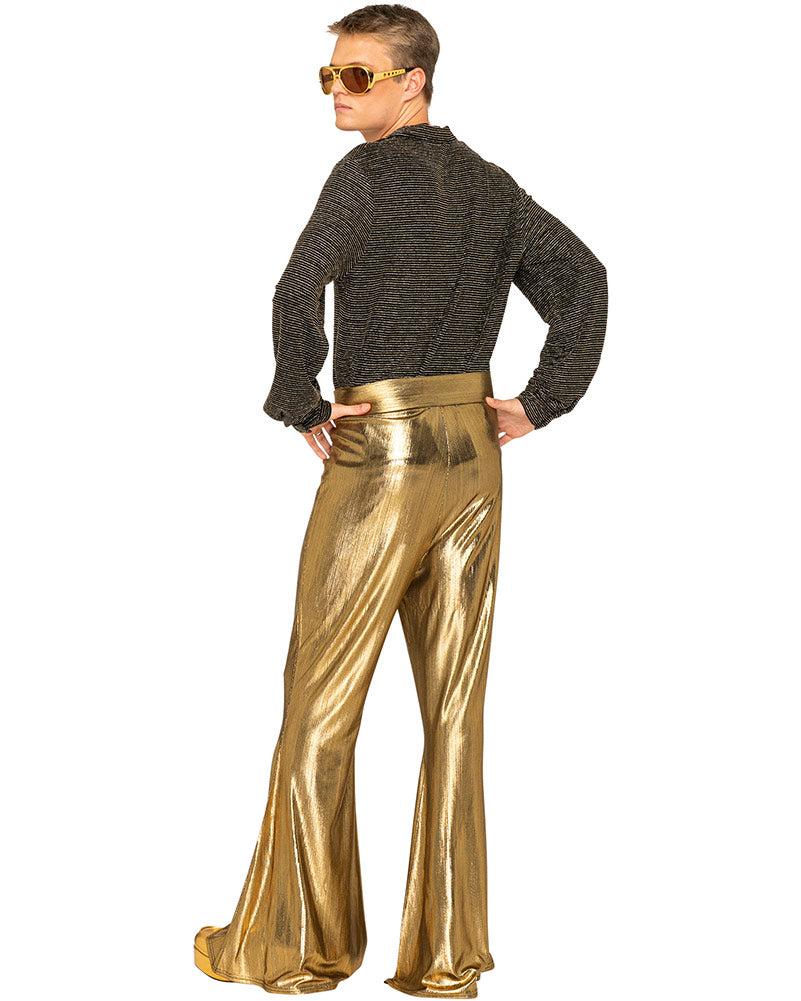 Hot Stuff Gold 70s Mens Plus Size Flares