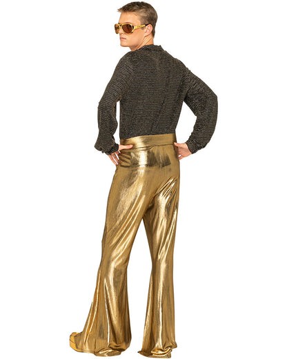 Hot Stuff Gold 70s Mens Plus Size Flares