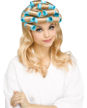 50s Housewife Curlers Blonde Wig