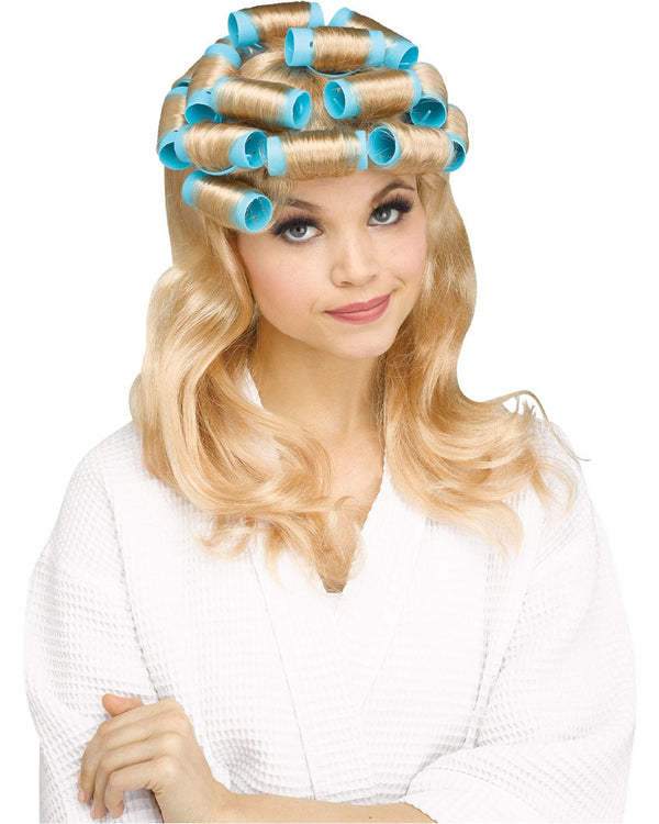 50s Housewife Curlers Blonde Wig
