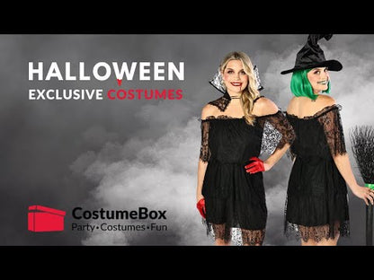 Black Lace Halloween Womens Dress