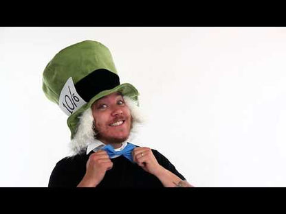 Alice in Wonderland Mad Hatter Hat with Hair and Collar Deluxe Set