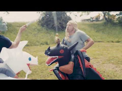 White Dragon Ride On Inflatable Kids Costume