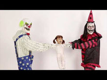 Animated Clown Tug Of War With Green Black Stripes Halloween Prop (US PLUG)