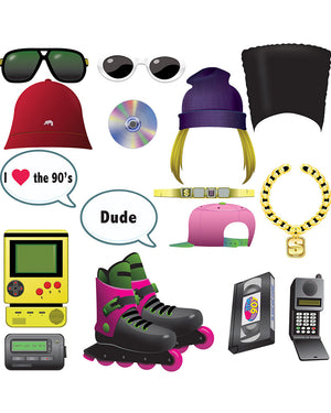 I Love the 90s Photo Props Pack of 16