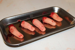 Severed Fingers on Medical Tray Display