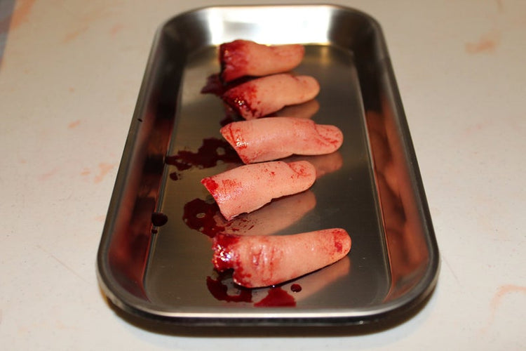 Severed Fingers on Medical Tray Display