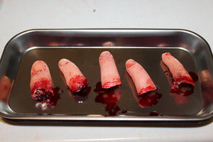 Severed Fingers on Medical Tray Display
