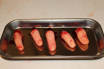 Severed Fingers on Medical Tray Display
