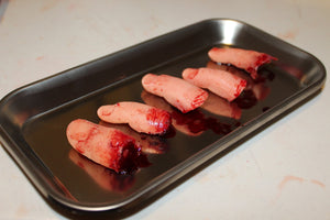 Severed Fingers on Medical Tray Display