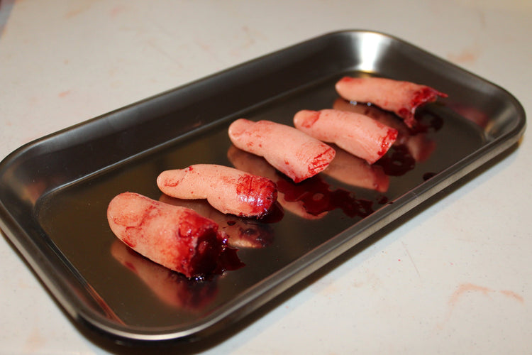 Severed Fingers on Medical Tray Display