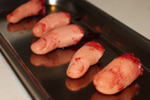 Severed Fingers on Medical Tray Display
