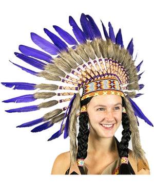 Purple Small Native American Headdress
