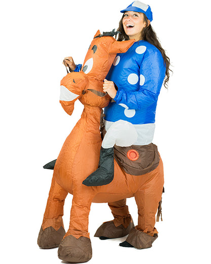 Jockey Inflatable Adult Costume
