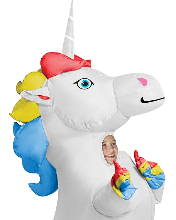 Inflatable Prancing Unicorn Kids Costume