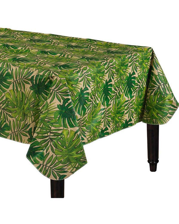Island Palms Flannel Backed Tablecover