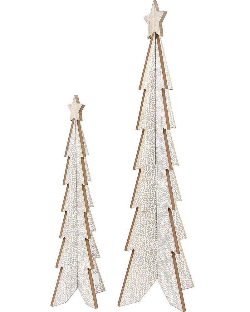 Christmas Indigenous Print Timber Table Tree 50cm