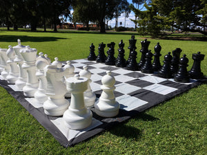 Giant Size Plastic Outdoor Chess Game Set with Mat 3mx3m
