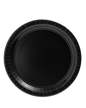 Jet Black 23cm Round Paper Plates Pack of 20