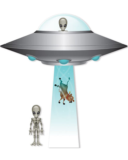 Jumbo Flying Saucer Cutouts Pack of 4