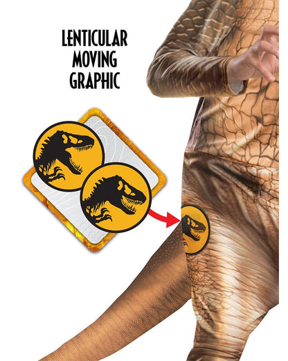 Jurassic World T Rex Lenticular Deluxe Boys Costume