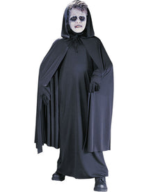 Kids Hooded Black Halloween Cape