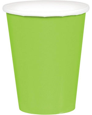 Kiwi Green 266ml Paper Cups Pack of 20