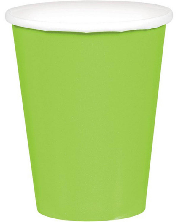 Kiwi Green 266ml Paper Cups Pack of 20