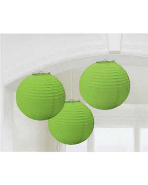 Kiwi Round Paper Lanterns Pack of 3