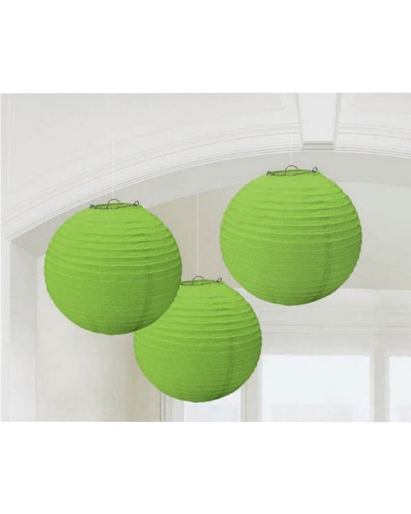 Kiwi Round Paper Lanterns Pack of 3
