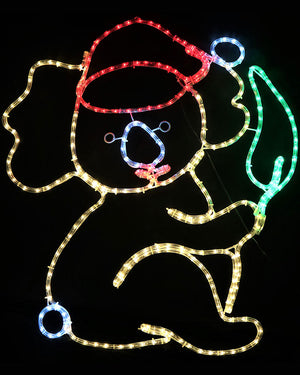 Koala With Gum Leaf Flash Christmas LED Ropelight 84cm