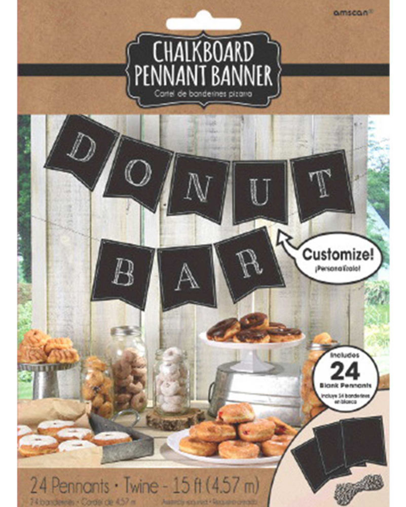 Kraft Pennant Banner Chalkboard