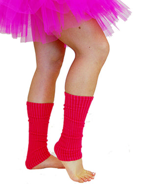 Hot Pink 80s Leg Warmers