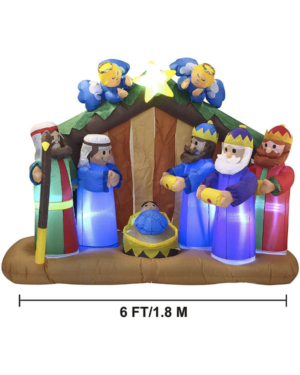 Large Angel Nativity Scene Christmas Lawn Inflatable 2m