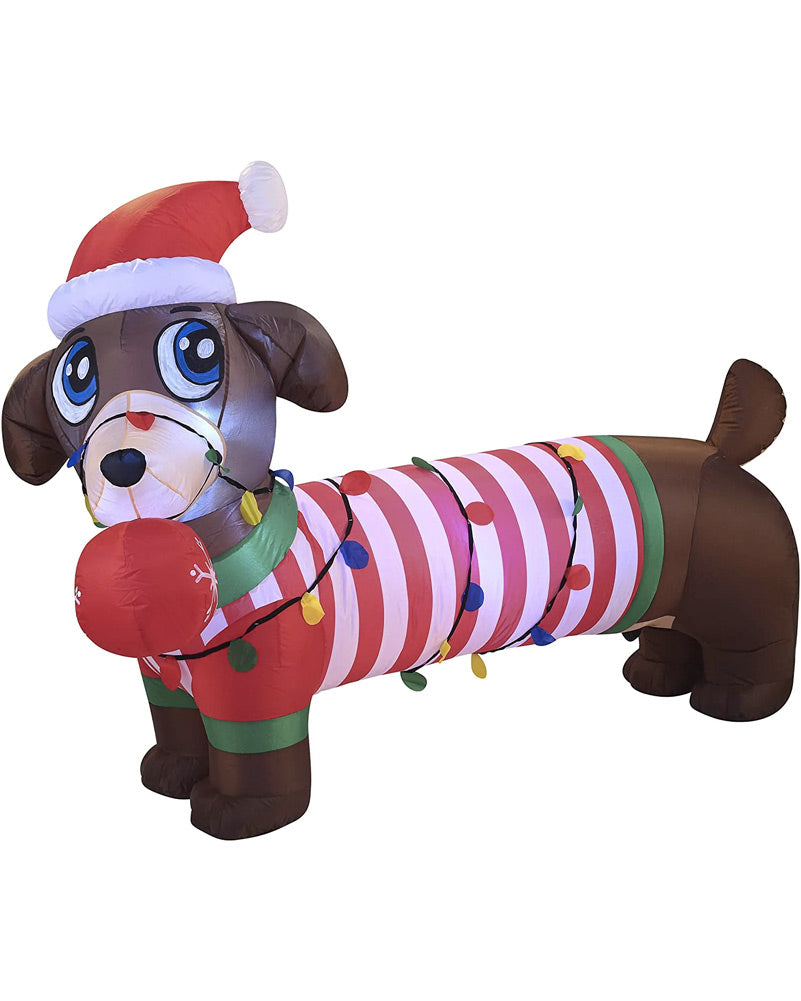 Large Chrsitmas Puppy Christmas Lawn Inflatable 1.8m