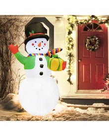 Large Gifting Snowman Christmas Lawn Inflatable 2.1m