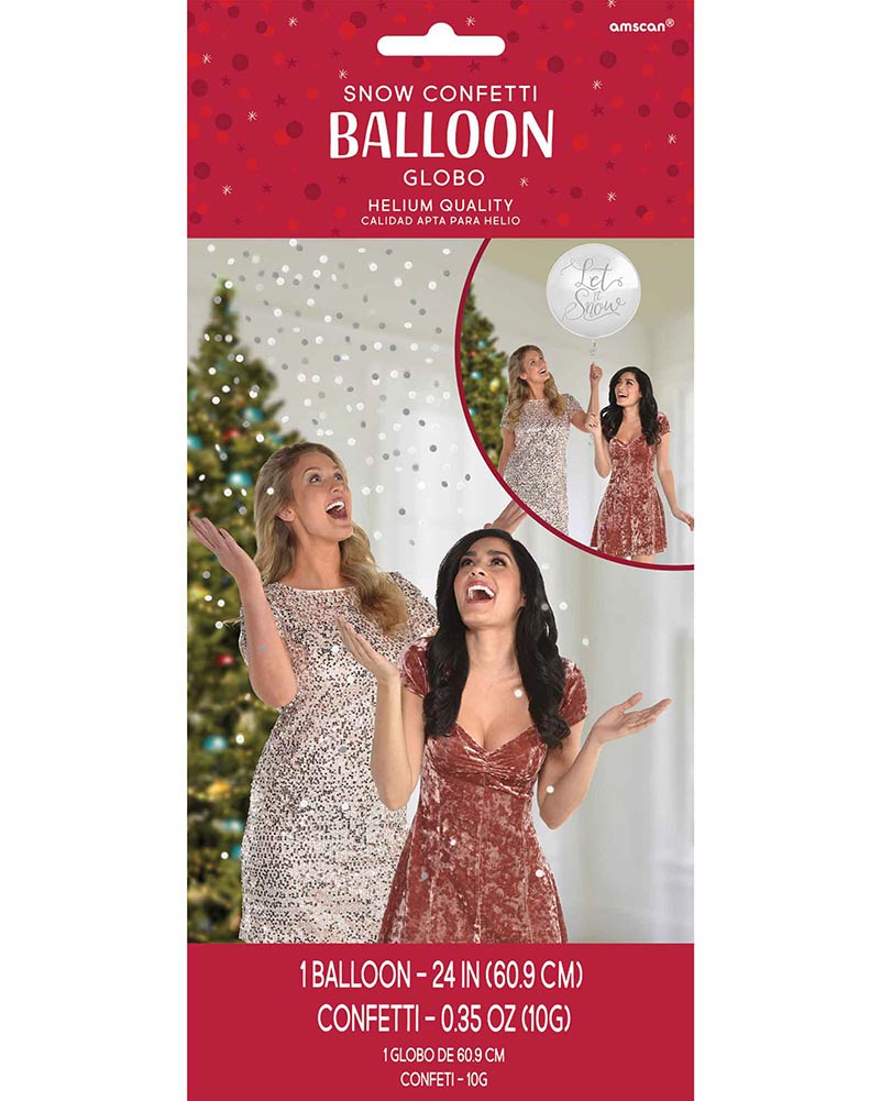 Christmas Large Snow Confetti Balloon