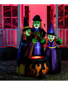 Large Three Witches Lawn Halloween Inflatable 1.8m