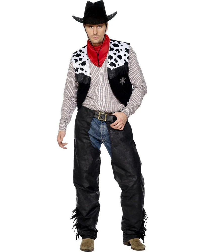 Leather Cowboy Mens Costume