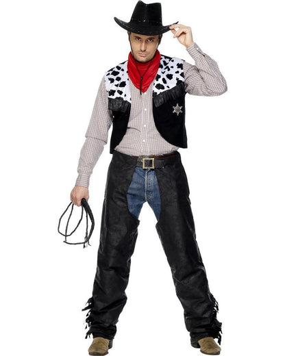 Leather Cowboy Mens Costume