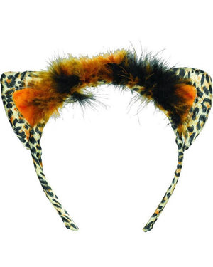 Leopard Cat Ears Fur Headband
