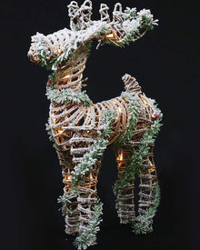 Christmas Light Up Snowy Forest Reindeer 52cm