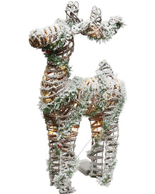 Christmas Light Up Snowy Forest Reindeer 52cm