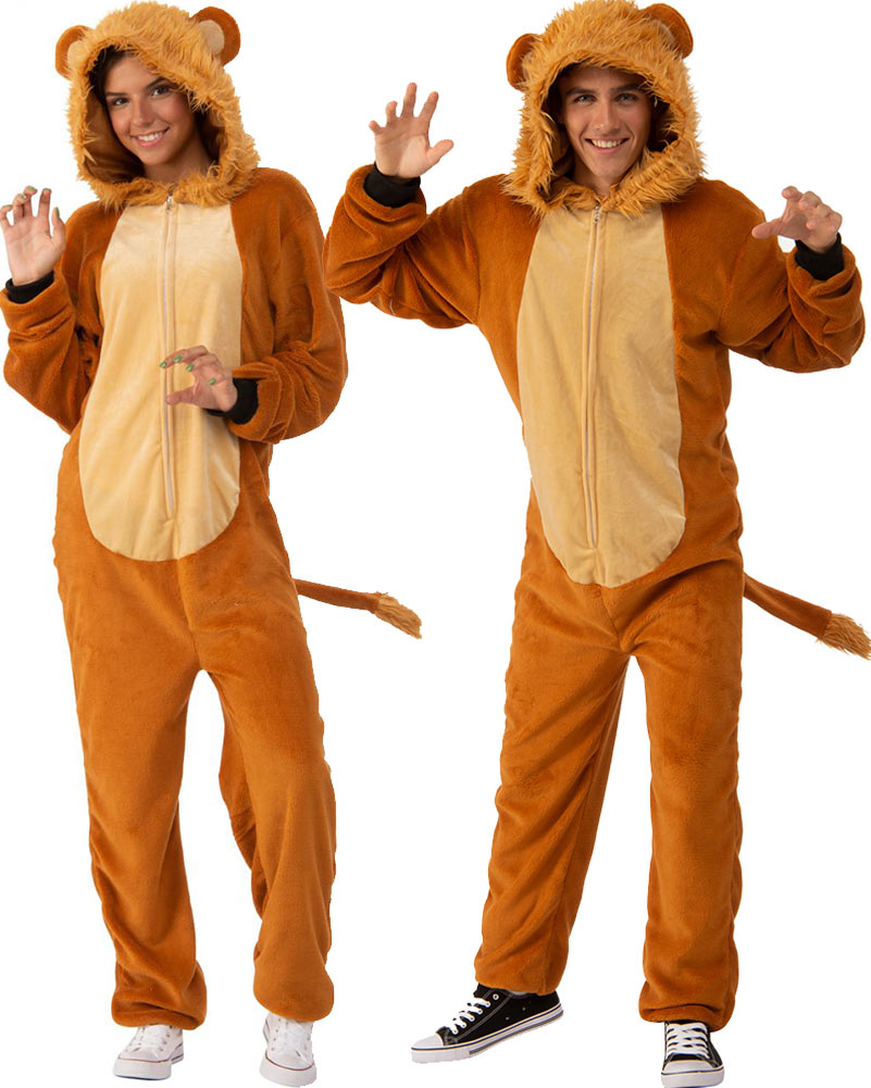 Lion Furry Jumpsuit Adult Costume