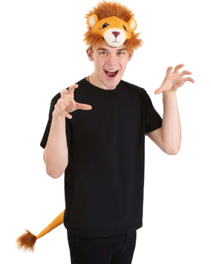 Lion Plush Headband and Tail Set
