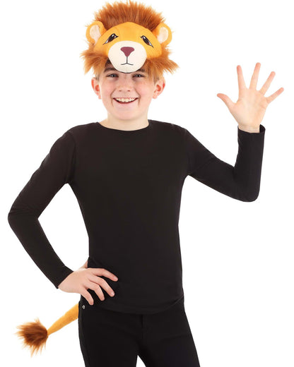 Lion Plush Headband and Tail Deluxe Set