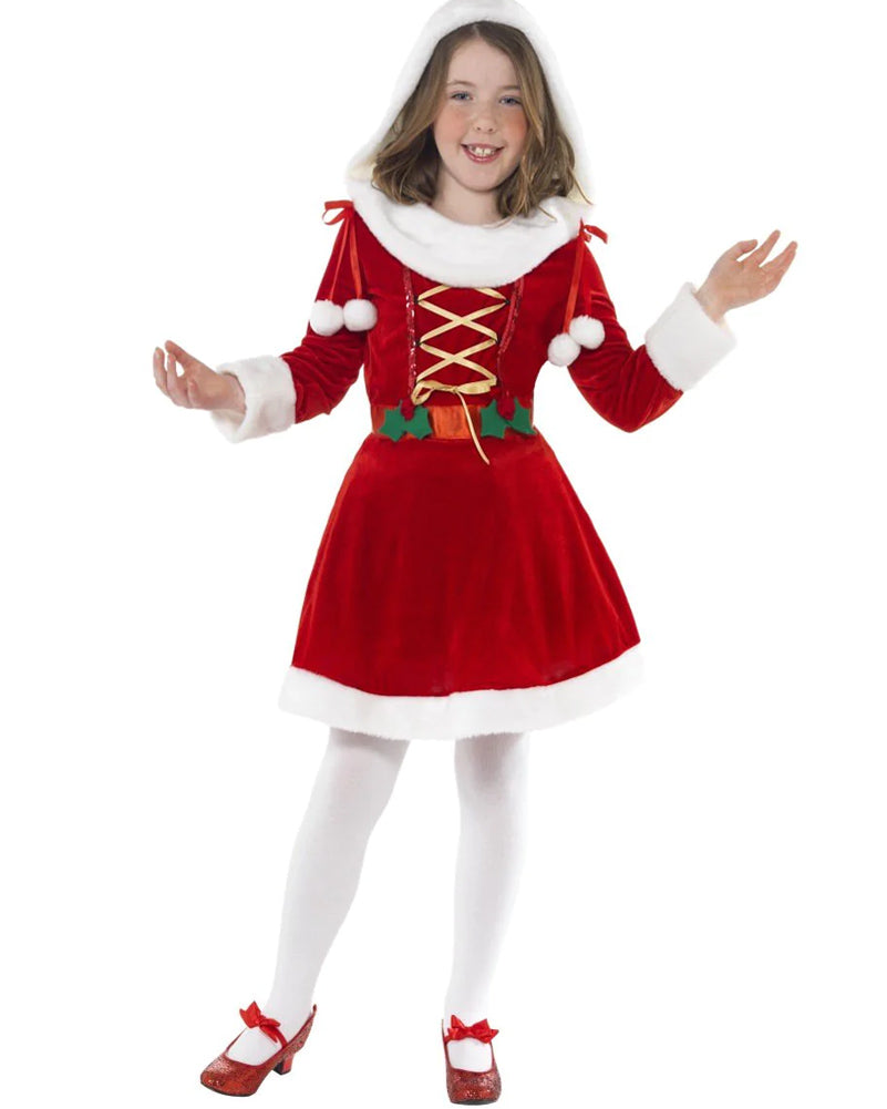 Little Miss Santa Girls Christmas Costume